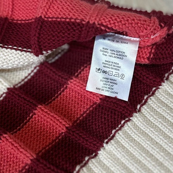 Anthropologie Maeve Sweater Vest Top Mini Dress Stripe Preppy Tennis Academia - Picture 10 of 10